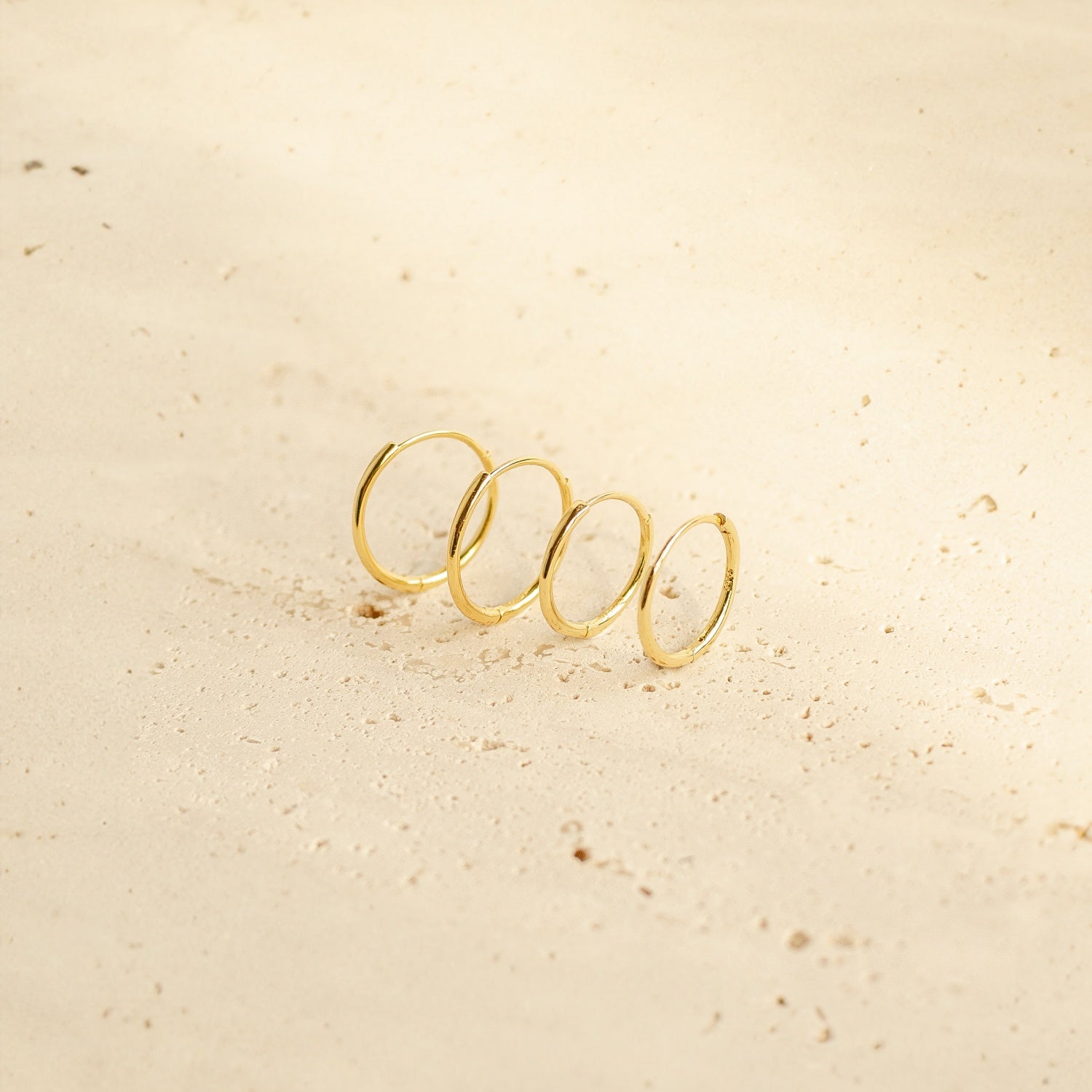 Set Pendientes Aro Simple en Plata de Ley 925